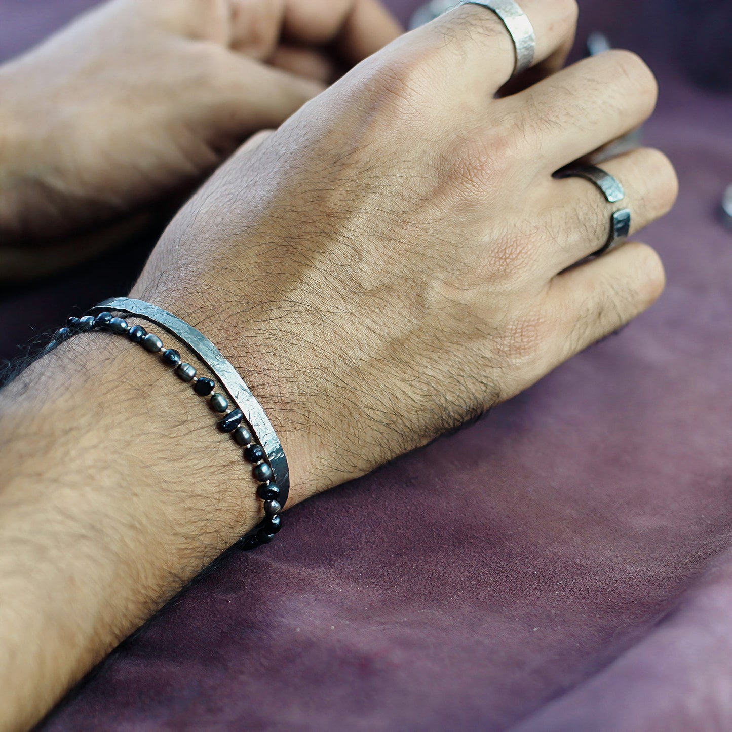 Bracelete Forged Legacy - Prata 950